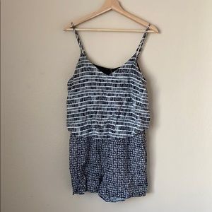 Black & White Print Romper